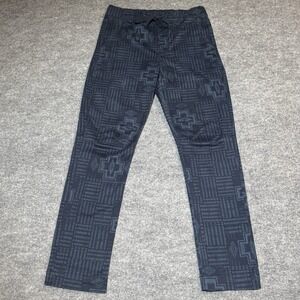 Pendleton Jogger Pants Men Medium Aztec Tribal Print Blue Drawstring Pockets
